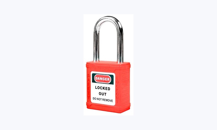 Industrial lockout safety padlock
