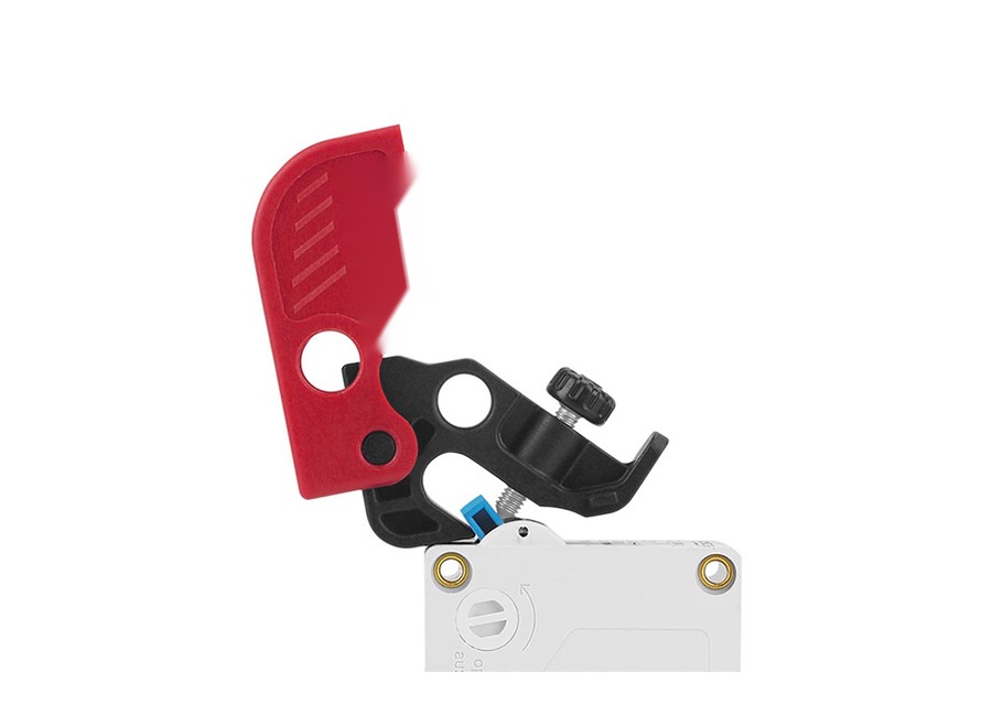 Tool free miniature circuit breaker lockout