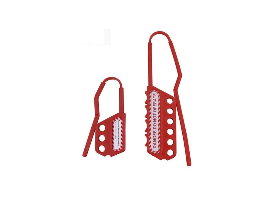 Non-conductive nylon lockout hasp