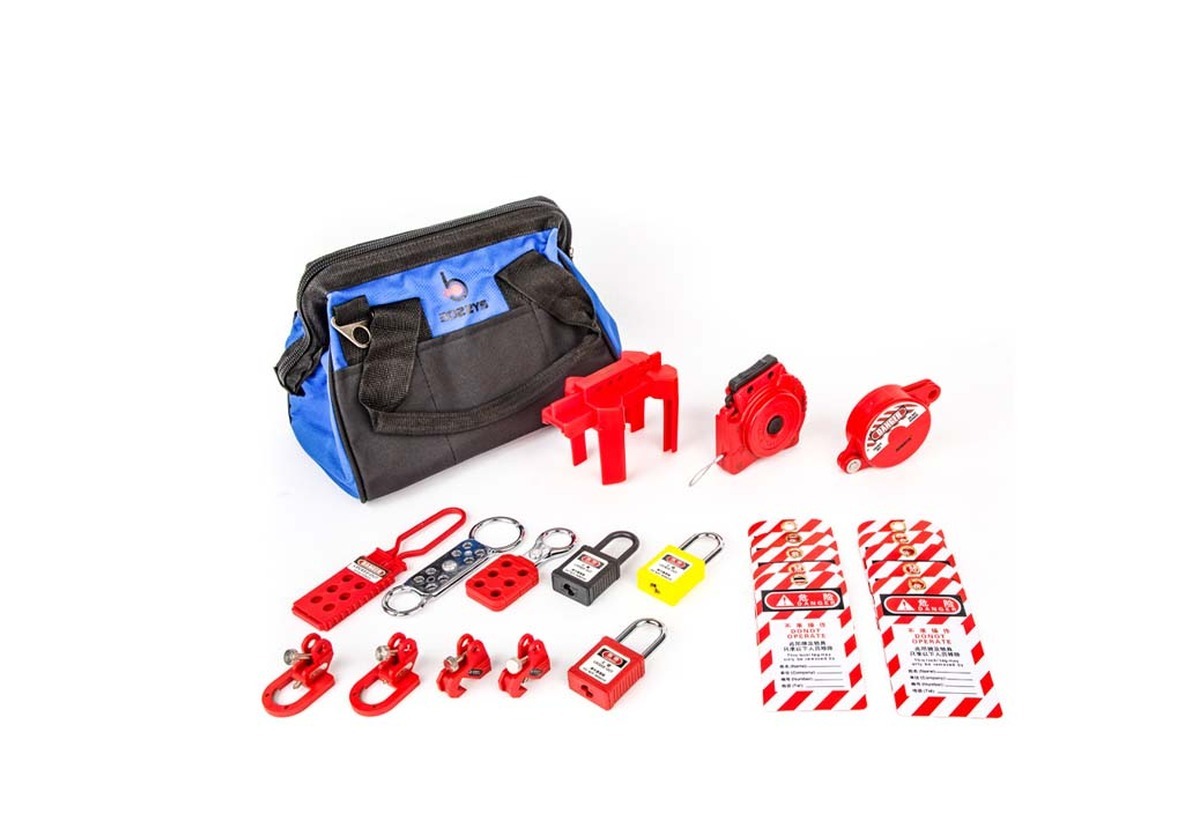 Expanded safety lockout combination bag
