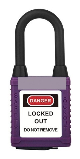 Purple safety padlock