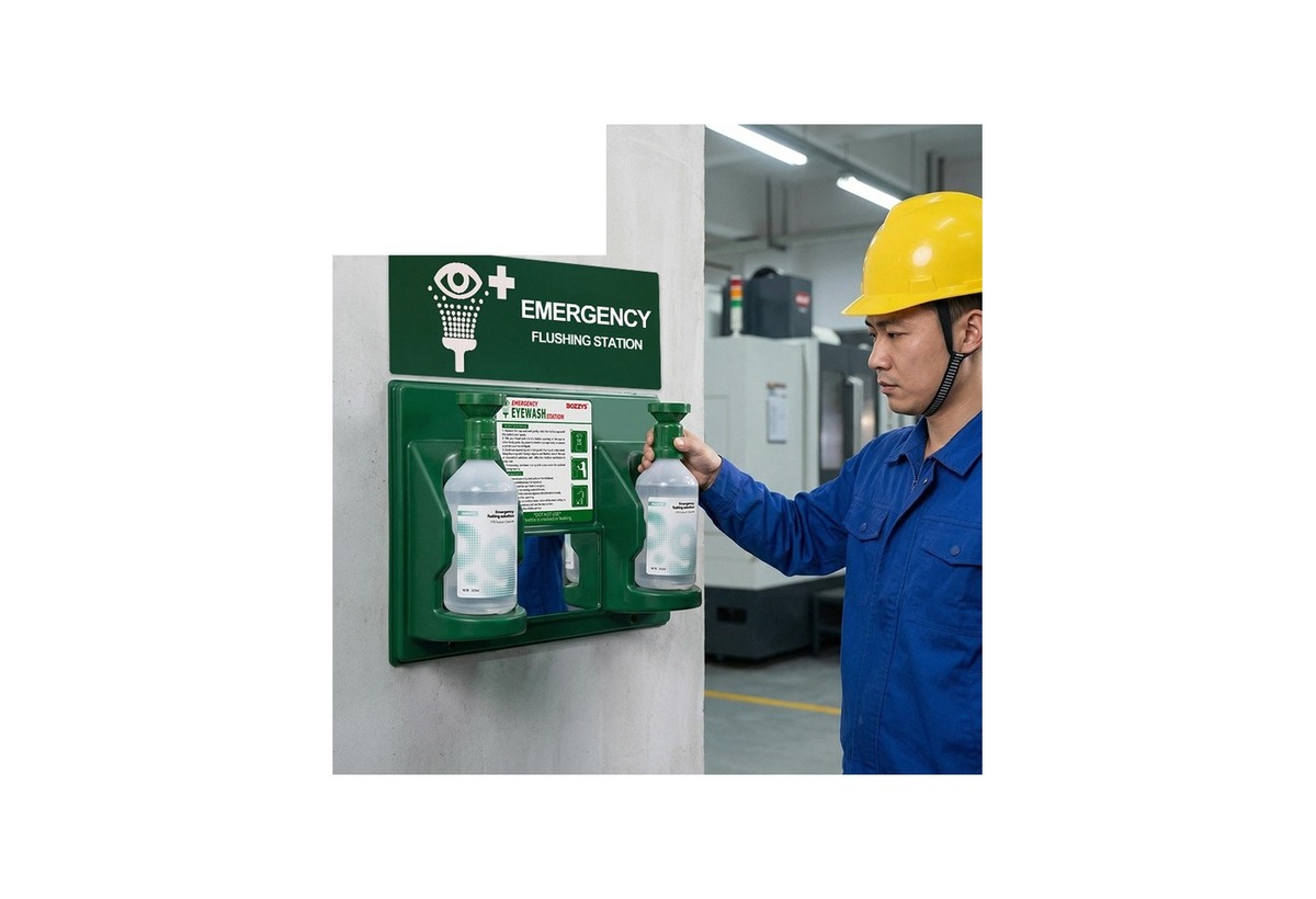 Emergency eyewash station sign kit