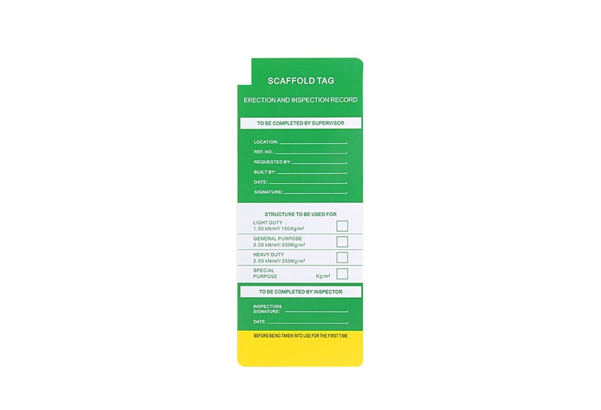 Circular scaffolding tag
