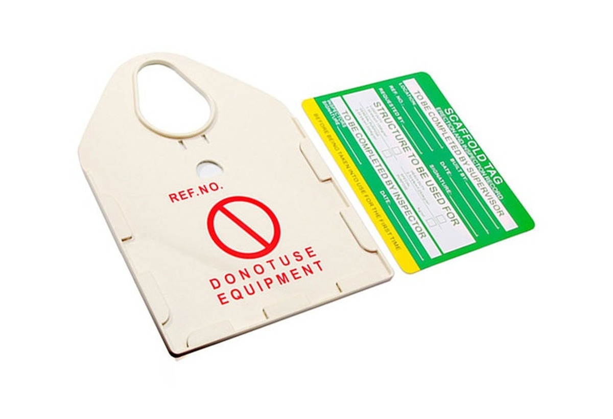 Multifunctional scaffolding tag with insert