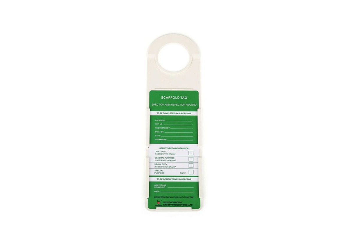 Circular tagout label holder